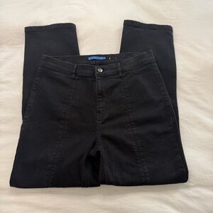 J.McLaughlin Rainey Straight Leg Front Slit Hem Stretch Denim